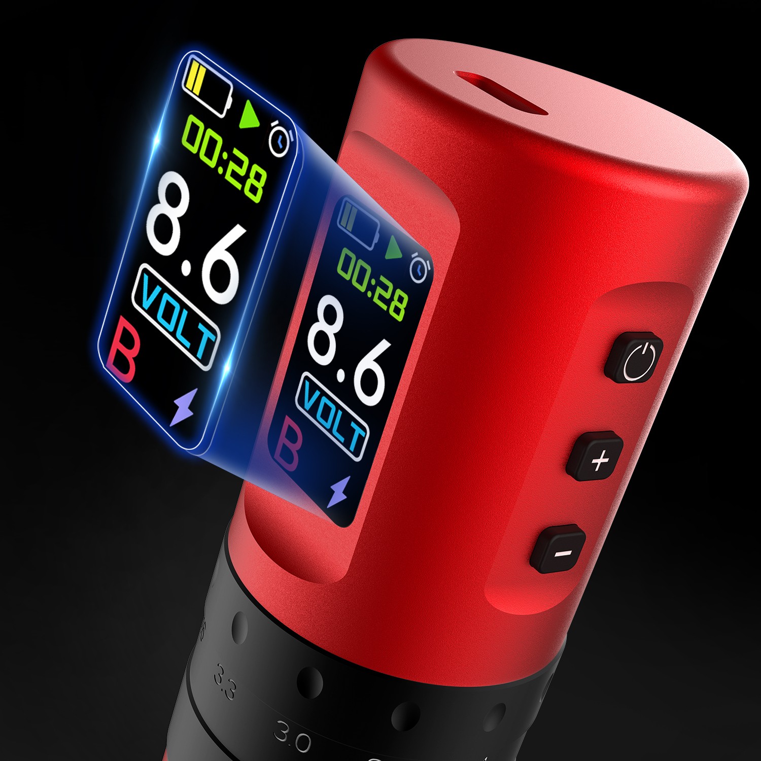 INKONE Colorful Screen Adjustable Stroke Tattoo Wireless Machine